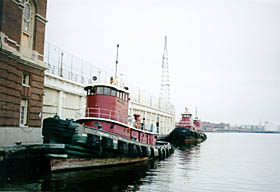 [color photograph of Baltimore Tugboats]