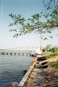 [color photograph of Patuxent River with Solomons Island Bridge (view from St. Mary's County), Maryland]