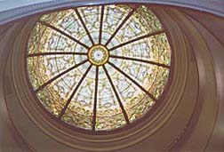 [color photograph of Tiffany skylight, Miller Senate Office Building, Annapolis, Maryland]