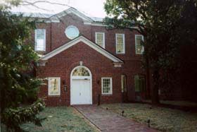 [color photograph of Miller Senate Office Building (Bladen St. entrance), Annapolis, Maryland]