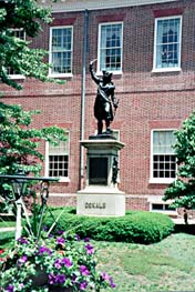 [color photograph of Baron DeKalb statue]