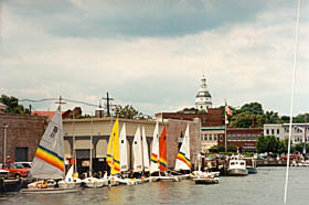 [color photograph of Annapolis City Dock]