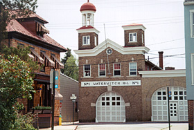 [color photograph of Waterwitch firehouse]