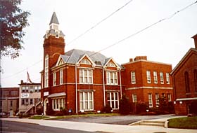 [color photograph of Wicomico County office buildings (including old courthouse)]